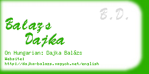 balazs dajka business card