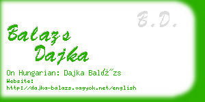 balazs dajka business card